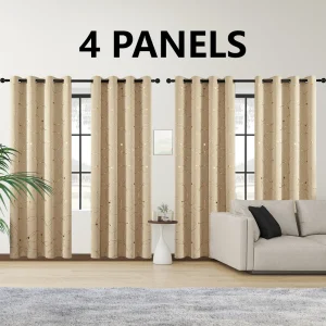 4PCS Blackout Thermal Insulated Curtains